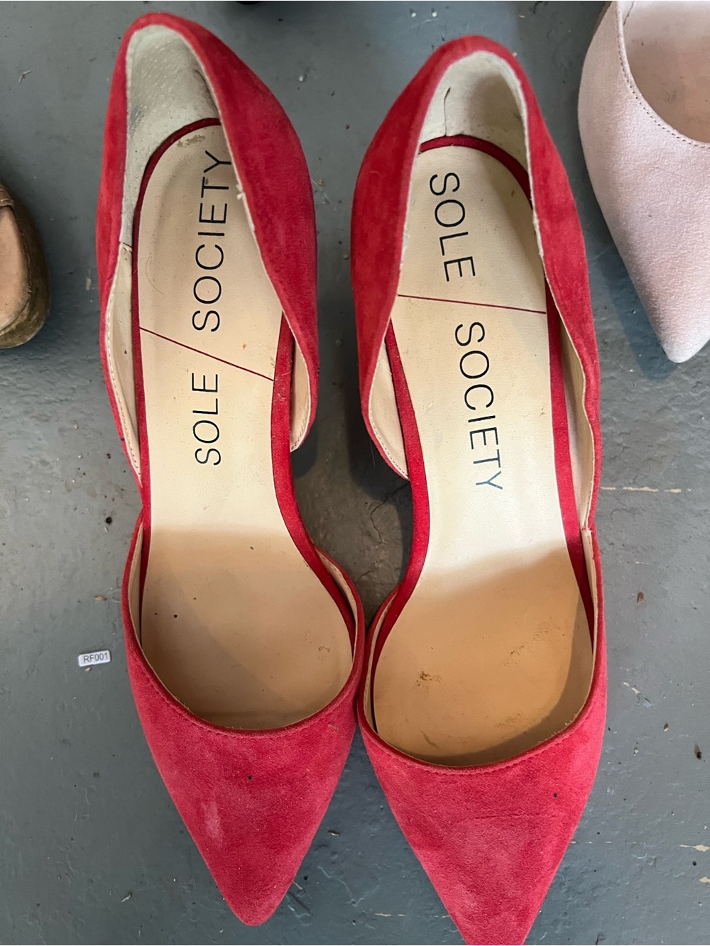 Sole Society red Suede Pointed heels